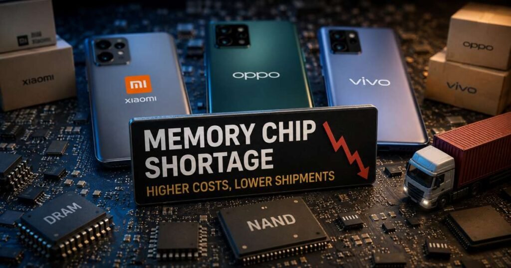 Memory Chip Shortage Forces Xiaomi, Oppo and Vivo to Cut Shipments by Up to 30%