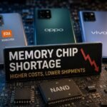 Memory Chip Shortage Forces Xiaomi, Oppo and Vivo to Cut Shipments by Up to 30%
